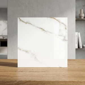 Azulejos de Porcelana Blancos Clásicos Satvario de 60x60cm con Aspecto de Mármol Rústico, Premium para Pisos Interiores de Baños y Salas - Product Image 3