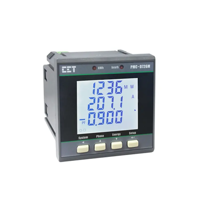 CET PMC-D726M 3 المرحلة 5A CT المدخلات شاشة LCD LED الرقمية واط عداد الطاقة مع صحيح RMS قياس