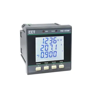 CET PMC-D726M, Pengukur Daya Digital Watt LED LCD Display 3 Fase Input CT 5A dengan True RMS