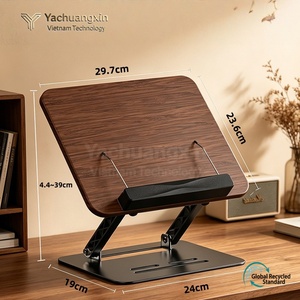 Wood & Aluminum Modern <b>Foldable</b> Portable Outdoor Reading Stand for <b>Garden</b> and Park Use - Product Image 6