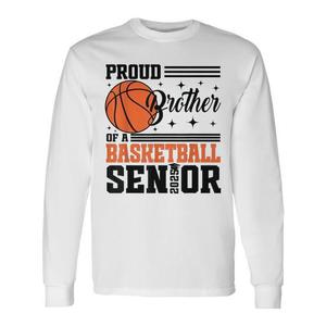Orgoglioso fratello di un giocatore di basket senior 2025 - T-shirt a maniche lunghe - Product Image 1