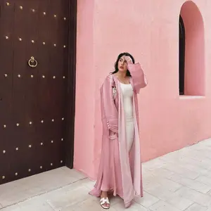 Abaya nhà sản xuất tùy chỉnh long lanh sáng bóng abaya cho phụ nữ hồi giáo