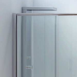 Kamalu Portes de douche modernes sans cadre pour baignoire de 140cm à ouverture coulissante P2000 Cadre en acier inoxydable Matériau en verre - Product Image 5