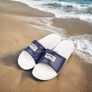 Slide Men Sandal Design PU EVA Slide Slippers Sandals Custom 2024 New Men PVC Beach Customized Shoes Rubber Summer Men's Leather Cotton Slippers