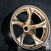 Jantes forgées sur mesure en 2 pièces, 19, 20, 21 pouces, à profil profond et concave, pour BMW M3 M4 M2 Corvette C8, finition or brossé poli R190