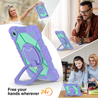 Étui antichoc robuste pour T-Mobile Revvl Tab 2 2025 10.1 avec support rotatif et bandoulière amovible