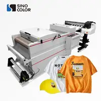 Top-selling Dual High-quality i3200 Heads Max 2400dpi 60cm DTF Garments Bags Plotter Printer with Auto Powder Coating Machine