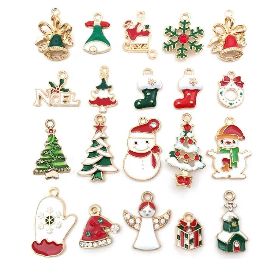 Top Quality Christmas Xmas Charm Pendant Beads For Necklace Bracelet Earrings Charms Jewelry Making