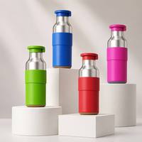 Bouteille d'eau en acier inoxydable de 500 ml en gros, logo personnalisé OEM, couleur macaron, isotherme sous vide, anti-fuite, maintien au chaud 12-24h