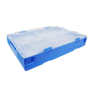 20kgs capacità Uni-silenzioso 51L Volume trasparente pieghevole PP scatole di stoccaggio di plastica cassa vergine TX5336335CBK - Product Image 4