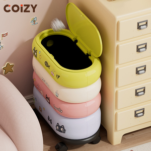Contenedor <span class=keywords><strong>de</strong></span> <span class=keywords><strong>Basura</strong></span> con Ruedas y Tapa Abatible <span class=keywords><strong>de</strong></span> Gran Capacidad, Estético y Móvil, <span class=keywords><strong>de</strong></span> Plástico, para Uso Doméstico - Product Image 4