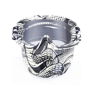 New <span class=keywords><strong>Military</strong></span> Cam Retro Balaclavas Face Motorcycle Mask Half <span class=keywords><strong>Helmet</strong></span> Modular Detachable Goggles Outdoor <span class=keywords><strong>Airsoft</strong></span> - Product Image 2