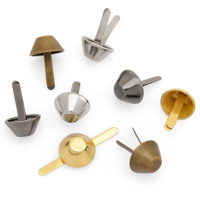 DIY 10mm 12mm 15mm Pieds de fond de sac coniques en métal, clous à pointes et rivets pour sacs à main, sacs à bandoulière et articles en cuir, vente en gros