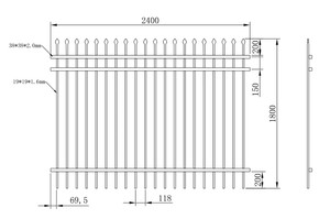 Portail en fer forgé de conception européenne sur mesure, portails modernes et conception de clôture en acier - Product Image 6