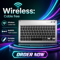 Grosir Pabrik Keyboard Mini Portabel Nirkabel Plastik Baru 10.1 inci untuk Laptop