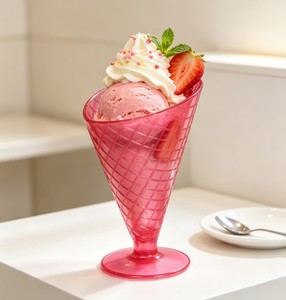 ถ้วยไอศกรีมพลาสติกพร้อมช้อน ถ้วยขนมหวานซันเดย์ ถ้วยโยเกิร์ตแช่แข็ง ถ้วยไอศกรีมสีลูกกวาด สำหรับงานเลี้ยงฉลอง ของขวัญสำหรับเด็ก - Product Image 2