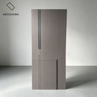 Revêtement de porte moulé en MDF mélaminé de haute qualité 3mm 4mm, grain de bois sculpté, imperméable pour la construction hôtelière