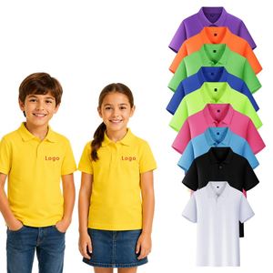 Polo personnalisé à manches courtes brodé, T-shirts de golf à séchage rapide pour enfants, T-shirts vierges pour garçons, Polo pour jeunes garçons - Product Image 1