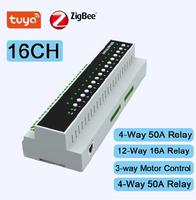 Interrupteurs de contrôle de chambre d'hôtel 16 canaux stables, automatisation intelligente WiFi Tuya avec antenne externe, système de maison intelligente PST-PN16-EA