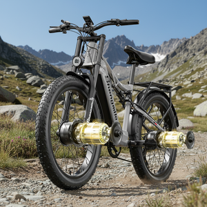 Shengmilo S600 Vélo Électrique à Pneus Larges en Alliage d'Aluminium de 26 Pouces, Double <span class=keywords><strong>Moteur</strong></span>, Batterie 17,5 Ah, Autonomie 60 km, <span class=keywords><strong>Moteur</strong></span> Arrière 2000 W, 7 Vitesses - Product Image 1