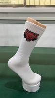 Logo personnalisé Chaussettes de sport athlétiques sans minimum de commande Chaussettes de compression pour hommes en coton de basketball d'élite