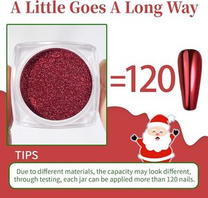 <b>Red</b> Chrome Nail Powder Mirror Effect <b>Glitter</b> Pigments for Gel Nail Art Beauty DIY Decoration - Product Image 5