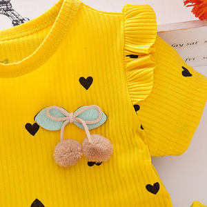 Falda de Verano al por Mayor con Diseño de Corazones para Niñas Pequeñas, Vestido de Princesa Esponjoso para Bebés - Product Image 2