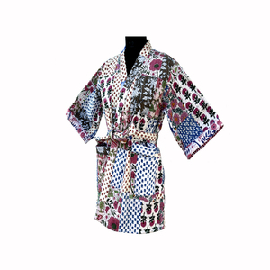 2026 Indian Handmade Women's Printed Breathable Reversible <b>Quilted</b> Fleece <b>Jacket</b> with Button Closure Short Winter Coat - Product Image 3