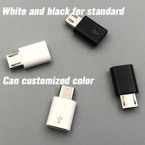 Adaptateur Micro USB vers <span class=keywords><strong>Type</strong></span> <span class=keywords><strong>C</strong></span> de petite taille, mâle/femelle, en ABS, avec sortie CC et connecteurs nickelés - Product Image 2
