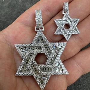 Colgante de Moissanita Personalizado en Plata de Ley 925, Chapado en Oro/Plata, Joyería de Moda Hip Hop, Diseño Exclusivo, Unisex - Product Image 2