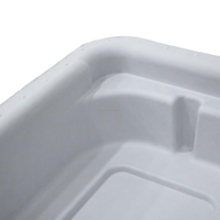 Barquettes en papier pour emballage électronique, carrées, fabriquées à partir de bagasse blanche, emballage biodégradable adapté aux appareils électroniques grand public