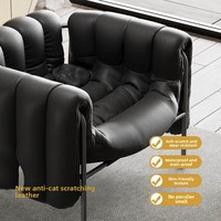 Fauteuil minimaliste en métal de style italien, fauteuil léger et luxueux Wabi-sabi pour salon, chaise longue individuelle, petit canapé inspiré des designers