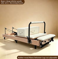 Machine de Pilates pliable en bois de chêne avec jambes réglables, lit de Pilates portable et durable pour studio de yoga et salle de sport