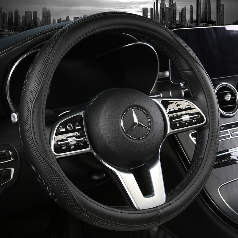 SRT Steering Wheel Cover - Universal Sports PU Leather Anti-Slip Protector for Dodge Challenger Char