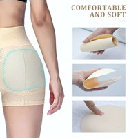 Culotte de contrôle auto-adhésive en silicone OEM avec coussinets élastiques pour les hanches, effet push-up et rehaussement des fesses, confortable pour femme