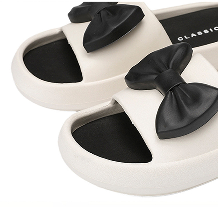 New Women's Bow Slippers Home Indoor and Outdoor Soft Ladies EVA Slippers Slides Shoes