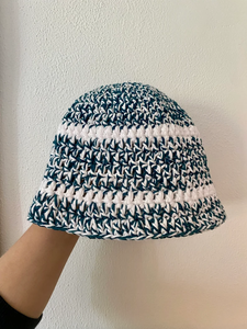 ユニセックス大人用かぎ針編みバケットハット100% ミルクコットン糸スタイリッシュな画像カジュアルパーティーアウトドア旅行用4シーズン使用 - Product Image 4