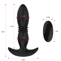 Erwachsenen-Silikon-Vibrator mit 12 Geschwindigkeiten Auf- und Abwärtsbewegung Anal-Vibrator Prostata-Massagegerät Butt Plug Prostata-Massagegerät Sexspielzeug-Box für Frauen