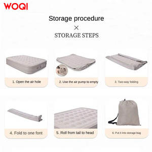 ที่นอนลมคู่ Woqi รับน้ำหนักได้ 150 กก. พร้อมปั๊มในตัว ผ้าสีกากี ใช้ได้ทั้งภายในและภายนอกอาคาร - Product Image 5