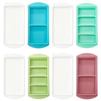 Grand bac à glaçons en silicone fait maison, écologique, compatible lave-vaisselle et congélateur, facile à démouler, capacité 1L