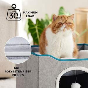Luxus-Katzen betten, gemütliche Katzen höhlen und geräumige Haustier käfige und-häuser: Ein Paradies für Ihre Katzen freunde. - Product Image 4