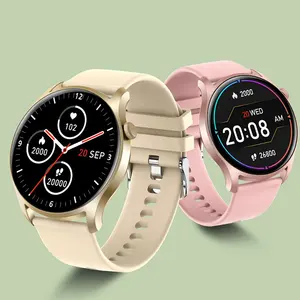 Модные женские Смарт-часы KC08 1,3 дюйма, сенсорные мужские Смарт-часы с мониторингом уровня кислорода в крови, спортивные часы для здоровья