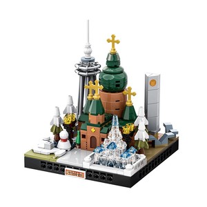 Giocattoli Educativi da Costruzione per Bambini 4-6 Anni; Micro-Scenari Urbani in Stile Cinese in Plastica ABS - Product Image 1