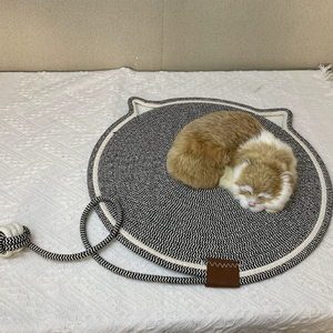 야외 귀여운 개 고양이 아기 수면 패드 면 로프 짠 애완 동물 매트 빨 고양이 매트 - Product Image 5