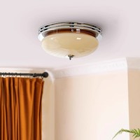 Plafonnier LED vintage français rétro en fer avec lustre en verre pour chambre à coucher, suite parentale, bureau
