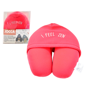 Almohada de <span class=keywords><strong>Viaje</strong></span> Portátil en Forma de U con Capucha Rosa y Máscara, Cálida y Oscura para Viajes Nocturnos Largos, Sueño Profundo en Vuelos y Viajes en Auto - Product Image 4