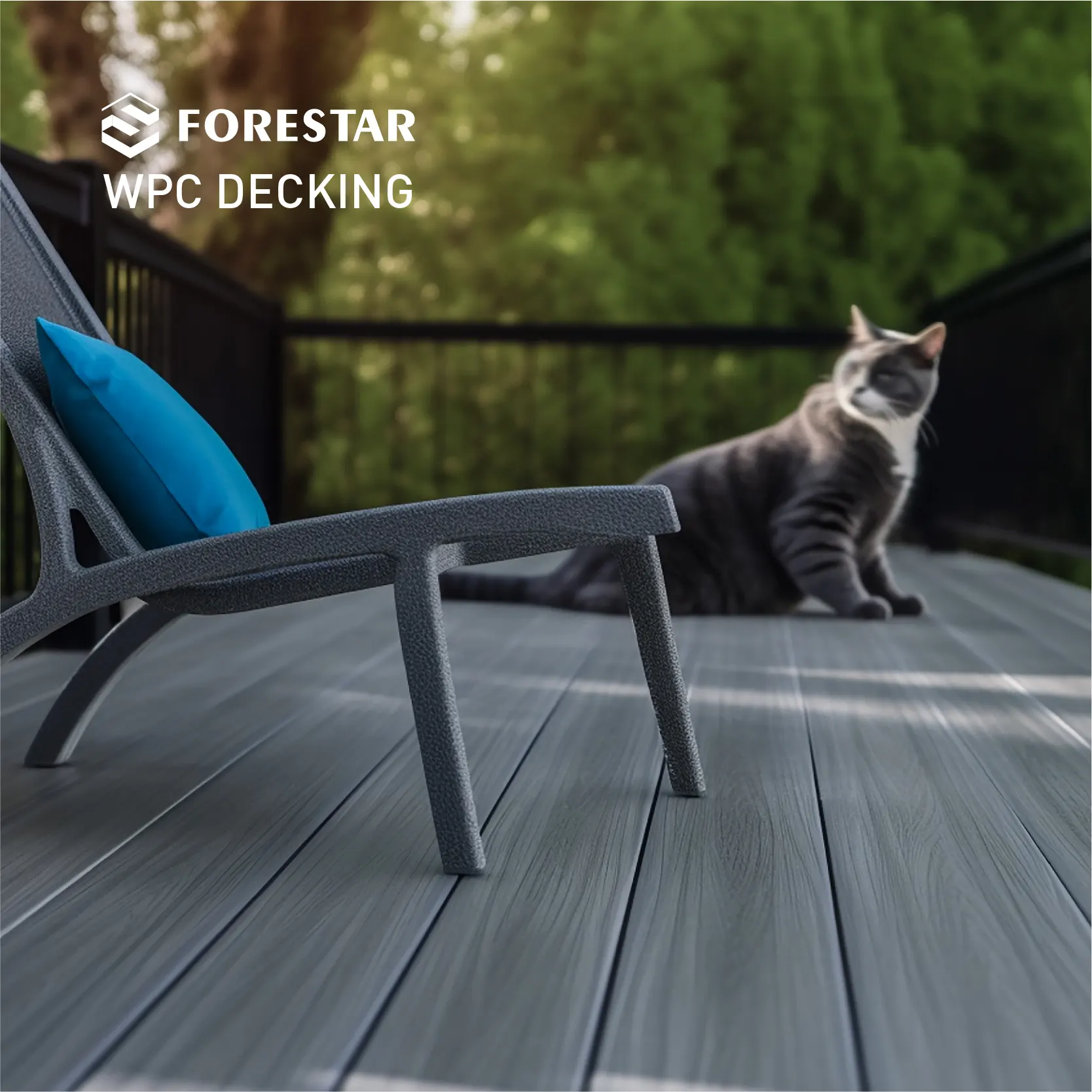 ติดทนนาน WPC กลางแจ้ง Decking Board สำหรับสวนวิลล่า/บ่อดาดฟ้า/ลาน/สนามหลังบ้าน