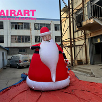 4m de haut grand dessin animé gonflable mignon renne mascotte, ballon de cerf en tissu peluche gonflable pour l'activité du festival de Noël