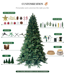 Artificial Christmas Tree Decorations Falling-Snow <strong>Pinecones</strong> Flocked Snow Fir Standing Base High Quality Wholesale Plastic Warm - Product Image 6