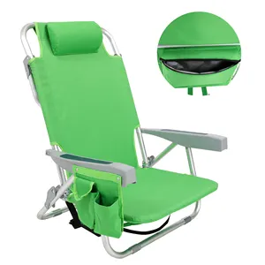 OEM工厂沙滩日可折叠鱼椅折叠沙滩椅带冷却器袋沙滩椅